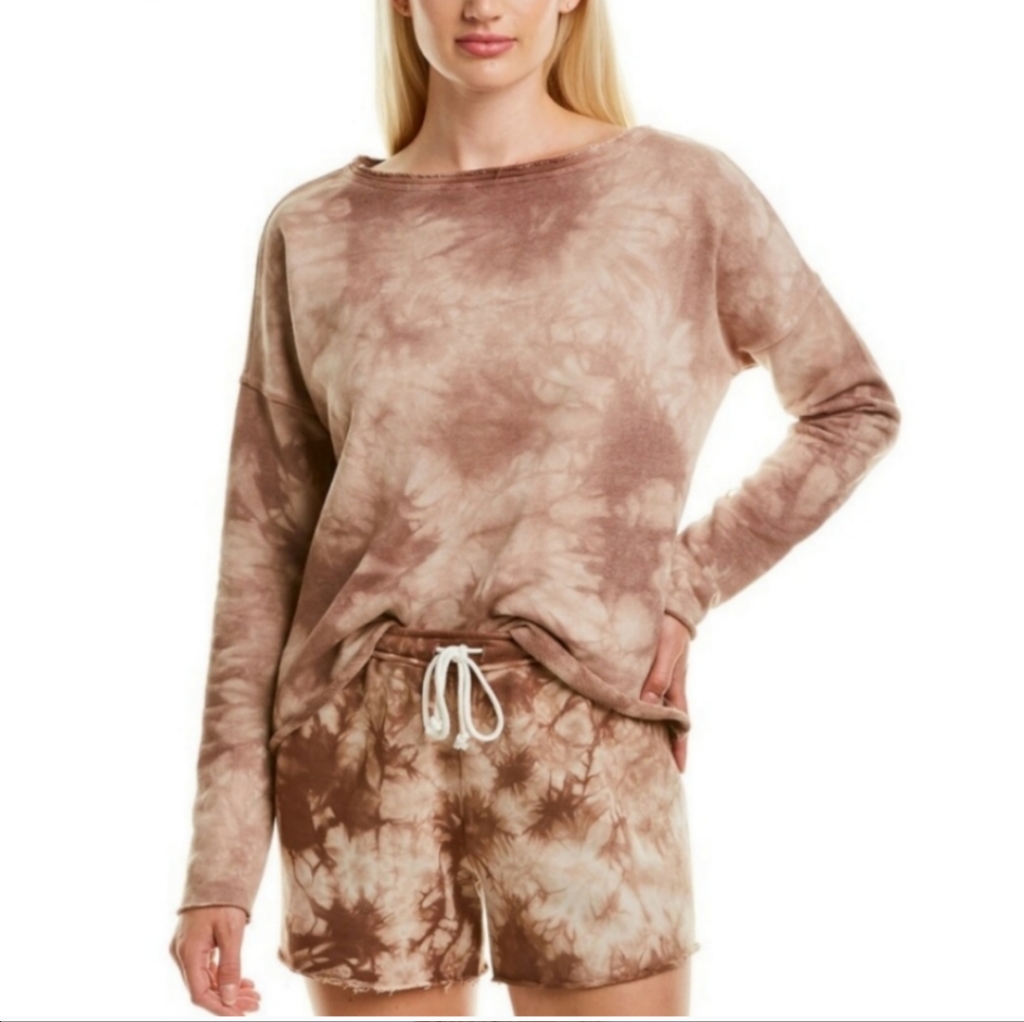 Betsey Johnson Tie Dye Split Back Oversized Sweatshirt Women's Size Small S